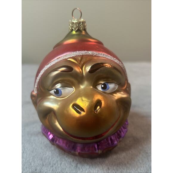 Christopher Radko "My Favorite Chimp" Monkey Face Ornament 1995 - Picture 1 of 5